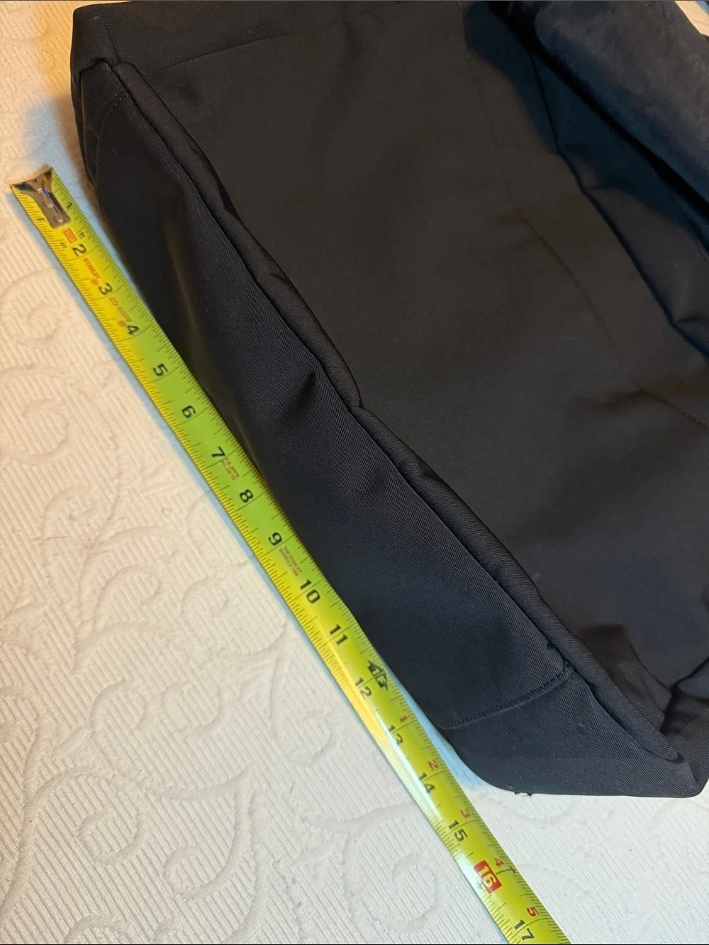 Black Canvas Messenger Bag by GAP.
